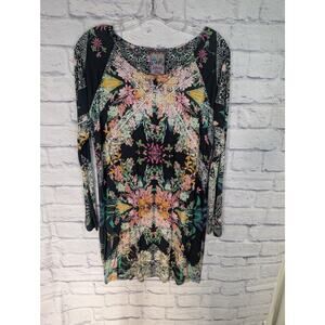 Johnny Was abstract floral tank dress sz XS $185